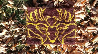 Peryton (Winged Deer) Double Knit Cowl