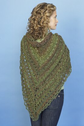 Splendid Triangle Shawl in Lion Brand Homespun - 80982AD