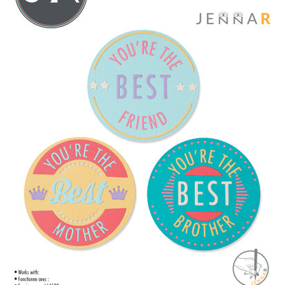 Sizzix Thinlits Die Set 18PK - You're The Best by Jenna Rushforth