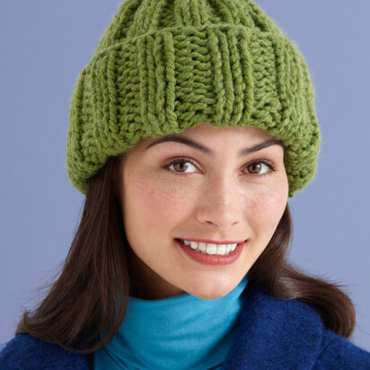 Solstice Hat in Lion Brand Wool-Ease Thick & Quick - L10598