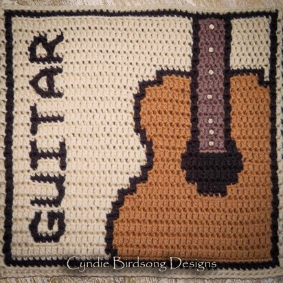 Musical Magic mosaic square - Guitar