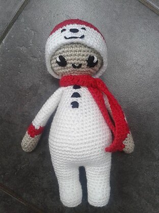 Noo Noo Doll in her Snowman Costume