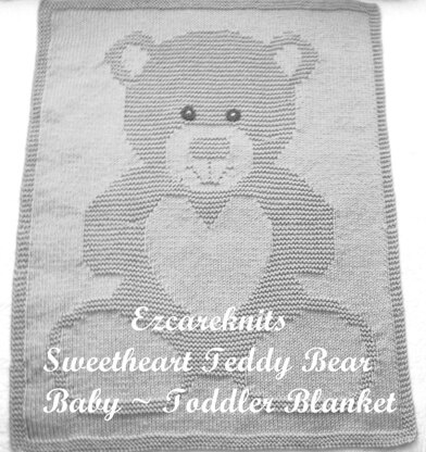 Sweetheart Teddy Bear Baby/Toddler Blanket