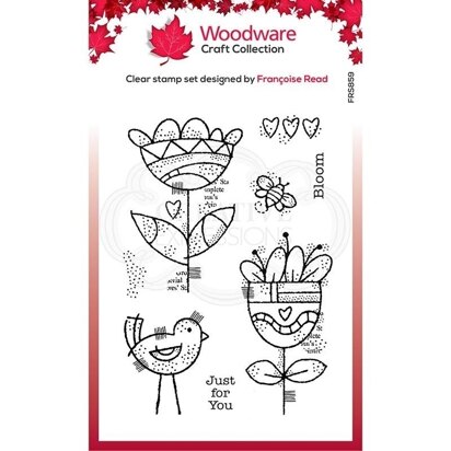 Woodware Clear Singles Blooming Stamp 4in x 6in