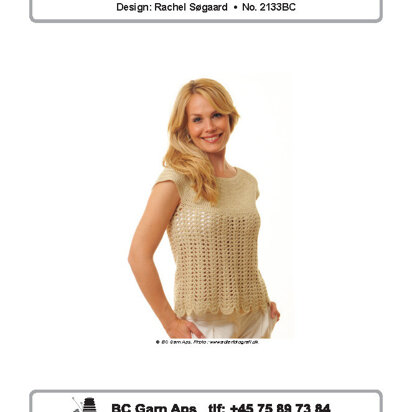 Crocheted Top with Round Yoke in BC Garn Allino - 2133BC - Downloadable PDF