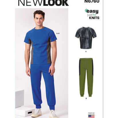 New Look Men's Knit Top and Pants N6760 - Paper Pattern, Size A (S-M-L-XL-XXL)