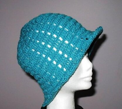 Aqua Rose Flower Hat