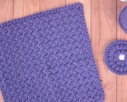 Cotton Grit Stitch Washcloth