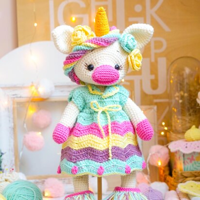 Crochet Toy Clothes Pattern - Outfit "Unicorn" for large toys