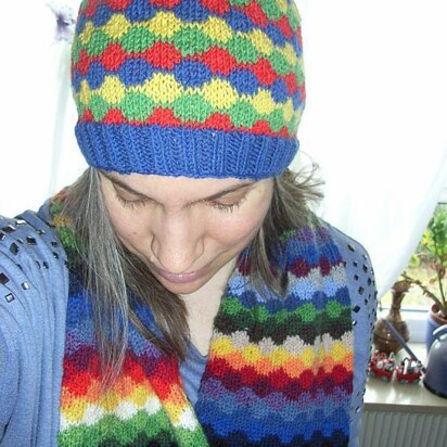 Rainbow infinity scarf