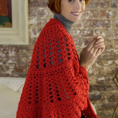 Have a Heart Shawl in Red Heart Super Saver Jumbo Solids - LW2988