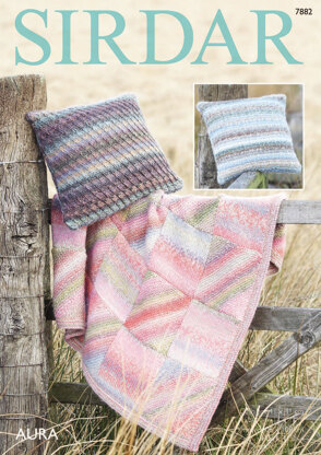 Throw and Cushion Covers in Sirdar Aura - 7882 - Downloadable PDF