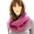 Crochet Cross Stitch Infinity Scarf "Pretty in Pink"