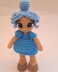 Blue Rainbow Crochet Doll 3 Levels in 1