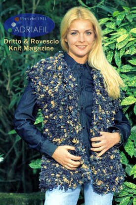 Blue Gilet in Adriafil Tulip - Downloadable PDF