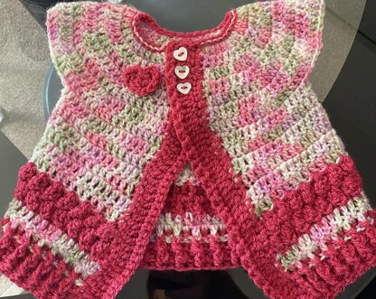 Baby swing butterfly smock cardigan