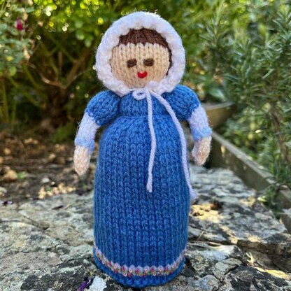 Caroline - An 1808 Regency Doll Knitting Pattern - Toy Knitting Pattern