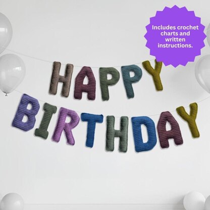 'Happy Birthday' Crochet Bunting