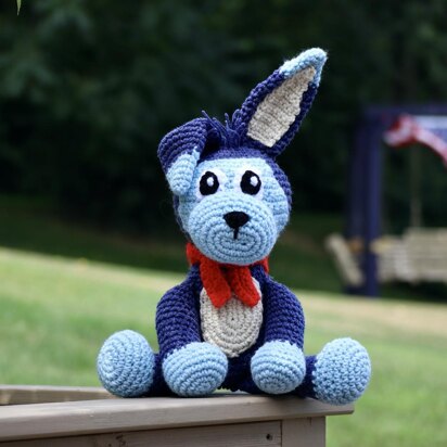 Go Dog Scooch Blue Dog Amigurumi