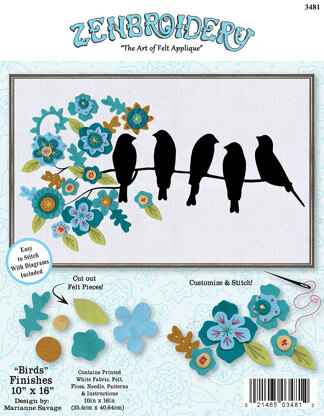 Design Works Bird Silhouette Needle Felting Kit - 10 x 16