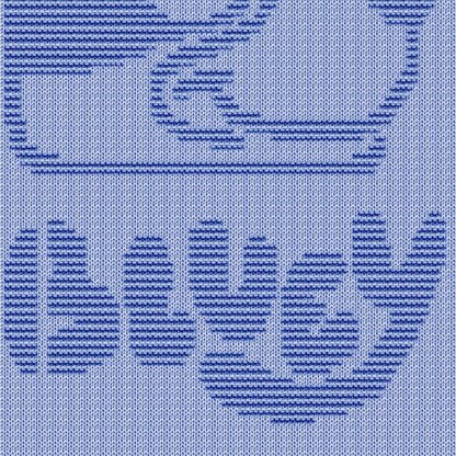 Blue Puppy blanket Knitting Pattern, Knit-Purl only