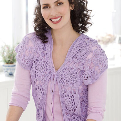 Lovely Lace Vest in Aunt Lydia's Iced Bamboo Size 3 - LC2536 - Downloadable PDF