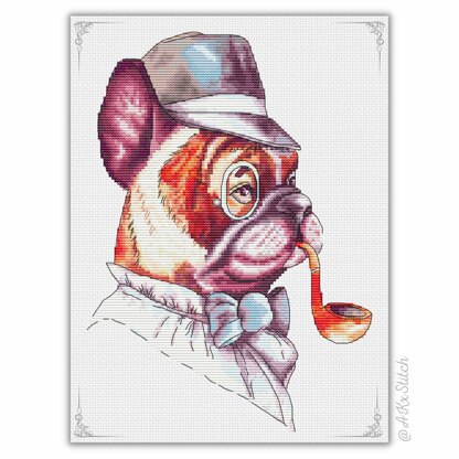 Sherlock Dog Cross Stitch PDF Pattern