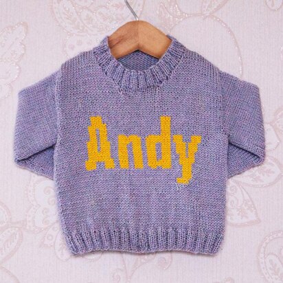 Intarsia - Andy Moniker Chart - Childrens Sweater