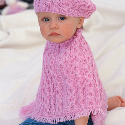 Poncho and Beret in Sirdar Snuggly DK 50g - 1516 - Downloadable PDF