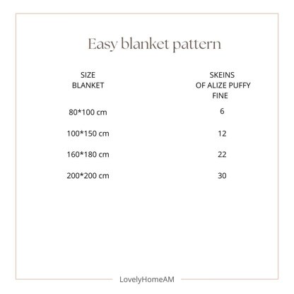 Easy blanket pattern