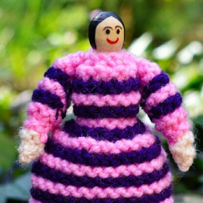 Primrose Peg Doll Knitting Pattern - Toy Knitting Pattern