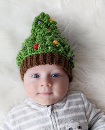 Christmas Tree Baby Hat crochet pattern