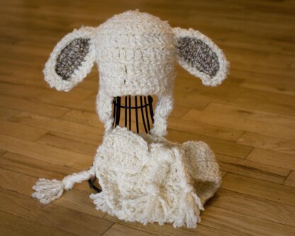 Lamb / Puppy Dog Baby Hat & Diaper Cover