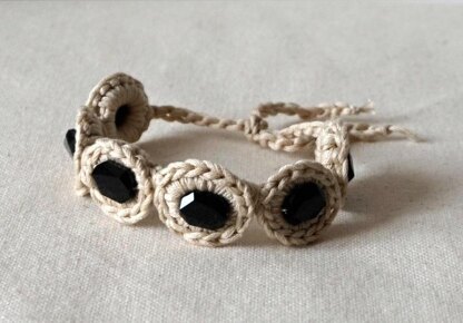 Ecru Crochet Bracelet