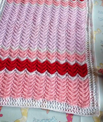 Raspberry Ripple Baby Blanket