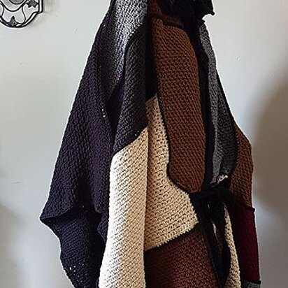 Patchwork Poncho (with Hood)