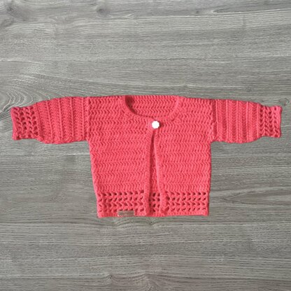 Coral Baby Cardigan