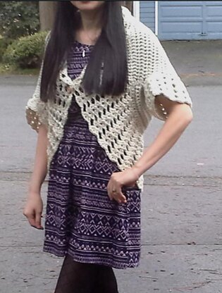 Lace Shell Crochet Shrug Cardigan