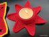 Candle Holder "Christmas Red Star"