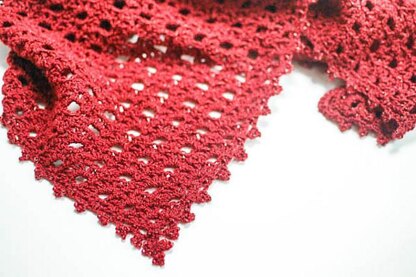 Lacy Shawl with Beaded Edging
