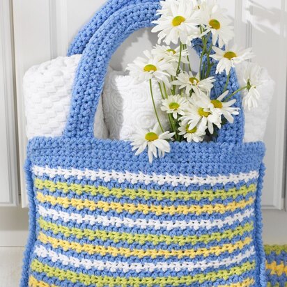 Shopping Tote Bag in Bernat Handicrafter Cotton Solids