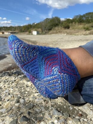 Slippers "Terlichki" (tunisian crochet)