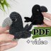 Crochet Crow Amigurumi Pattern, Crochet Bird Pattern