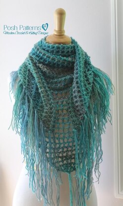 Triangle Cowl Scarf Crochet Pattern 366