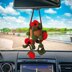 Poppy Basket Car Hanging