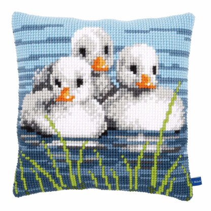 Vervaco Cross Stitch Kit: Cushion: Ducklings in the Water - 40 x 40cm