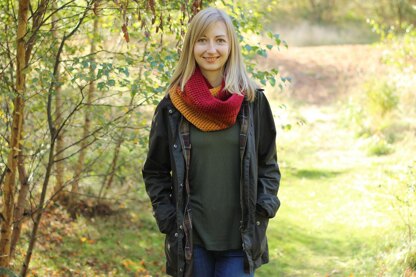 Autumn leaves infinity scarf