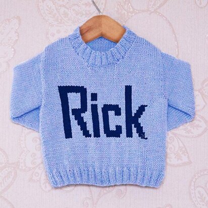 Intarsia - Rick Moniker Chart - Childrens Sweater