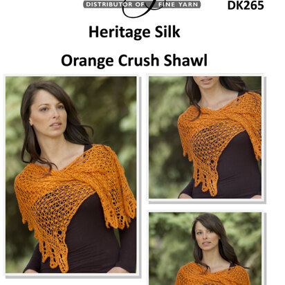 Orange Crush Shawl in Cascade Heritage Silk - DK265