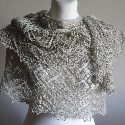 Silver Touch Lace Shawl